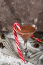 Peppermint mocha martini Royalty Free Stock Photo