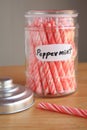 Peppermint Sticks in Jar Royalty Free Stock Photo