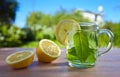 Peppermint tea with lemon Royalty Free Stock Photo