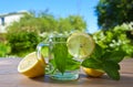 Peppermint tea with lemon Royalty Free Stock Photo