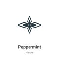 Peppermint vector icon on white background. Flat vector peppermint icon symbol sign from modern nature collection for mobile