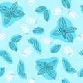 Peppermints Candy Seamless Pattern. Royalty Free Stock Photo
