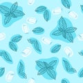 Peppermints Candy Seamless Vector Pattern. Royalty Free Stock Photo