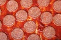 Pepperoni background, Royalty Free Stock Photo