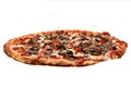 Pepperoni and Mushroom Pizza Royalty Free Stock Photo