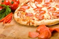 Pepperoni and Pepper pizza Royalty Free Stock Photo