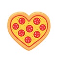 Pepperoni pizza heart