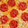 Pepperoni pizza. italian pizza background or texture Royalty Free Stock Photo