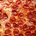 Pepperoni pizza surface Royalty Free Stock Photo