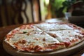 Pepperoni pizza , italian food traditional Royalty Free Stock Photo