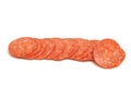 Pepperoni slices Royalty Free Stock Photo