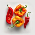 Peppers and chilis, spicy flavor