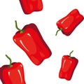 peppers fresh vegetable white background