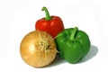 Peppers & onion Royalty Free Stock Photo