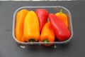 Peppers in packing of plastic trasnparente Royalty Free Stock Photo