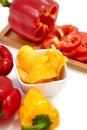 Peppers with Paprika Chips Royalty Free Stock Photo