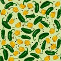 Peppers seamless pattern Royalty Free Stock Photo