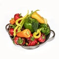 Peppers in a sieve Royalty Free Stock Photo