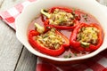 Peppers stuffed with meat Royalty Free Stock Photo