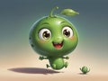 peppy pea character Royalty Free Stock Photo