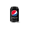 Pepsi Zero Sugar can isolated on white background for editorial use