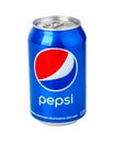 Pepsi can on white background