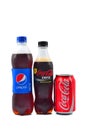 Pepsi and Coca Cola soft drinks