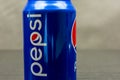 Pepsi logo on the can.