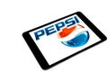 Pepsi logo on ipad screen