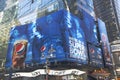Pepsi Official Soft Drink of Super Bowl XLVIII billboard on Broadway during Super Bowl XLVIII week in Manhattan Royalty Free Stock Photo
