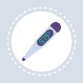 97.9 per fahrenheit electronic thermometer icon healthcare medical service logo medicine and health symbol concept flat