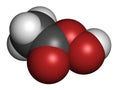 Peracetic acid (peroxyacetic acid, paa) disinfectant molecule. Organic peroxide commonly used as antimicrobial agent