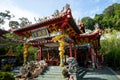 The ornate architecture at Fu Lin Kong Temple