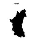 Perak outline map Royalty Free Stock Photo