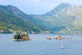 Islands, Bay of Kotor near Perast, Montenegro Royalty Free Stock Photo