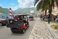 Seaside promenade in the picturesque town of Perast in Montenegro Royalty Free Stock Photo
