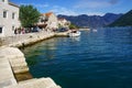 Perast promenade scene Royalty Free Stock Photo