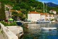 Perast promenade scene Royalty Free Stock Photo