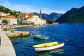 Perast promenade scene Royalty Free Stock Photo