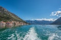 Perast town seen from the Kotor Bay Royalty Free Stock Photo