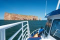 Perce Rock seen from a boat Royalty Free Stock Photo