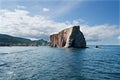 Perce rock seen from tip Royalty Free Stock Photo