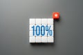 100 percent with asterisk terms and conditions. Royalty Free Stock Photo
