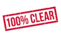 100 percent clear rubber stamp Royalty Free Stock Photo