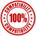 100 percent compatibility round label