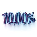10 percent 3d render Royalty Free Stock Photo