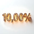 10 percent 3d render Royalty Free Stock Photo