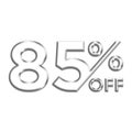 85 Percent Discount Offers Tag with c Design Royalty Free Stock Photo