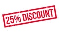 25 percent discount rubber stamp