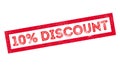 10 percent discount rubber stamp